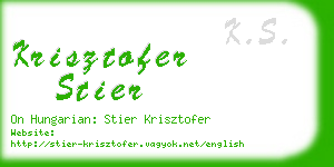 krisztofer stier business card